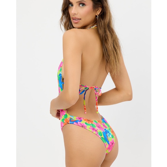 Frankies Bikinis Paulina Halter One-Piece Swimsuit - Picture 7 of 7